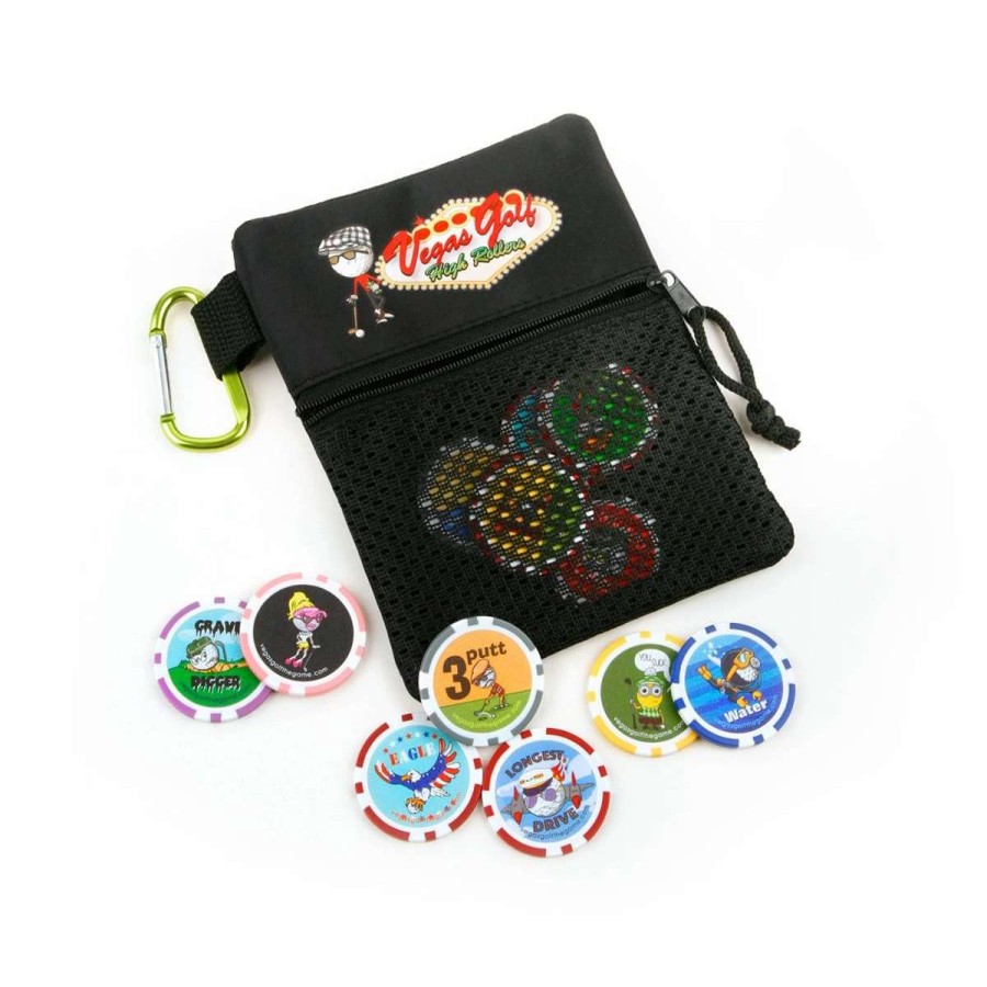 Accessories * | Vegas Golf 19 Chip Vip Edition Golf Game With Deluxe Tee-Bag / Chip-Bag