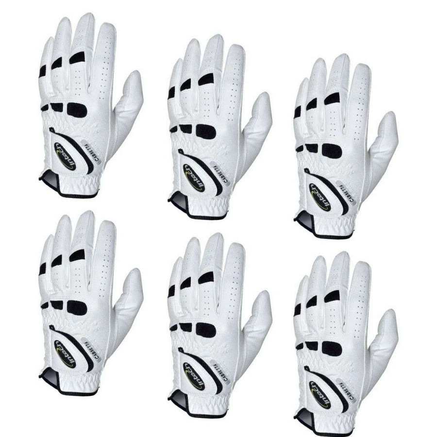 Accessories * | Intech Cabretta Men'S Golf Gloves (6 Pack)