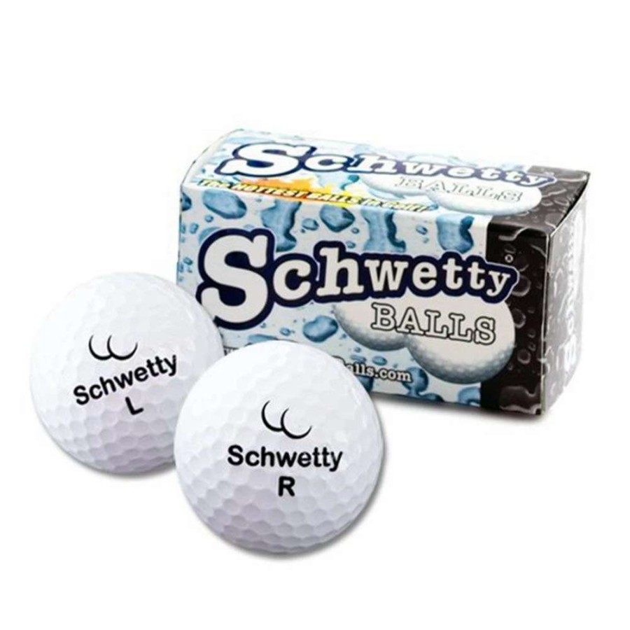 Accessories * | Schwetty Balls White Pair Novelty Golf Balls