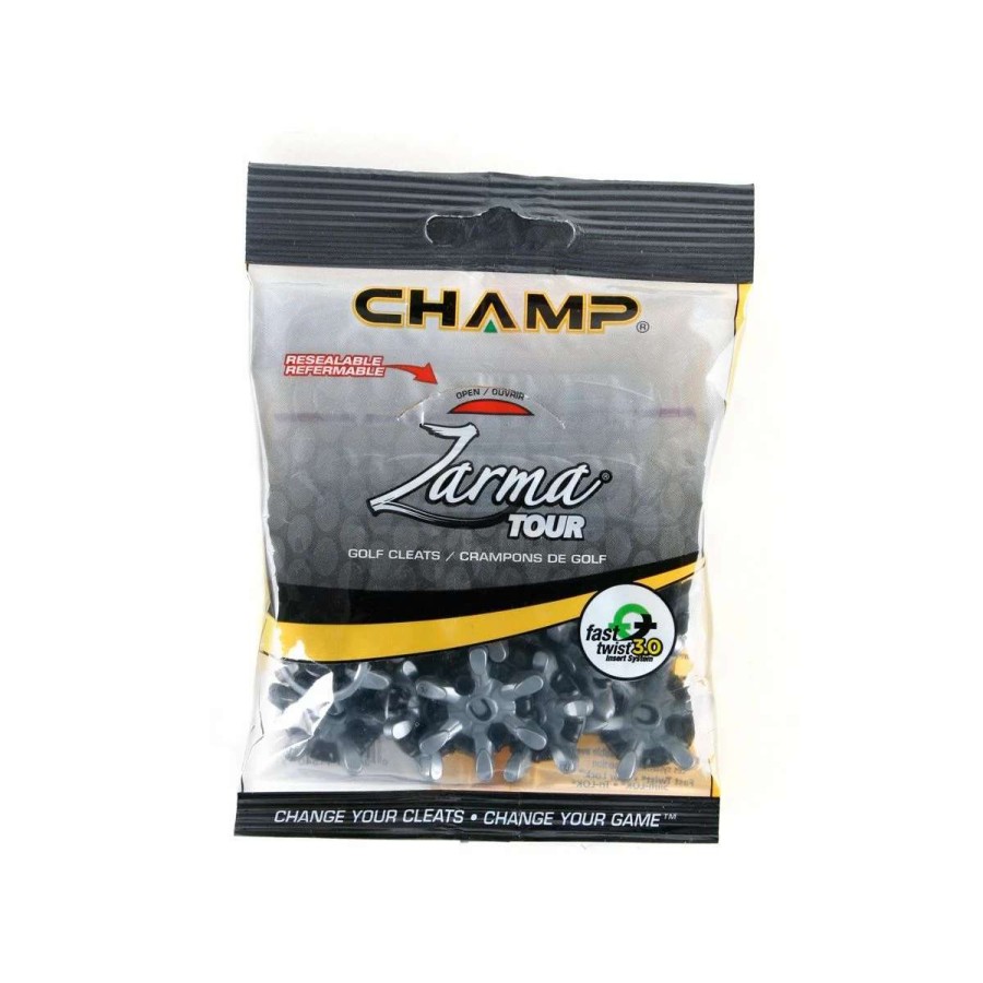 Accessories * | Champ Zarma Tour Fast-Twist 3.0 Golf Spikes Black/Silver