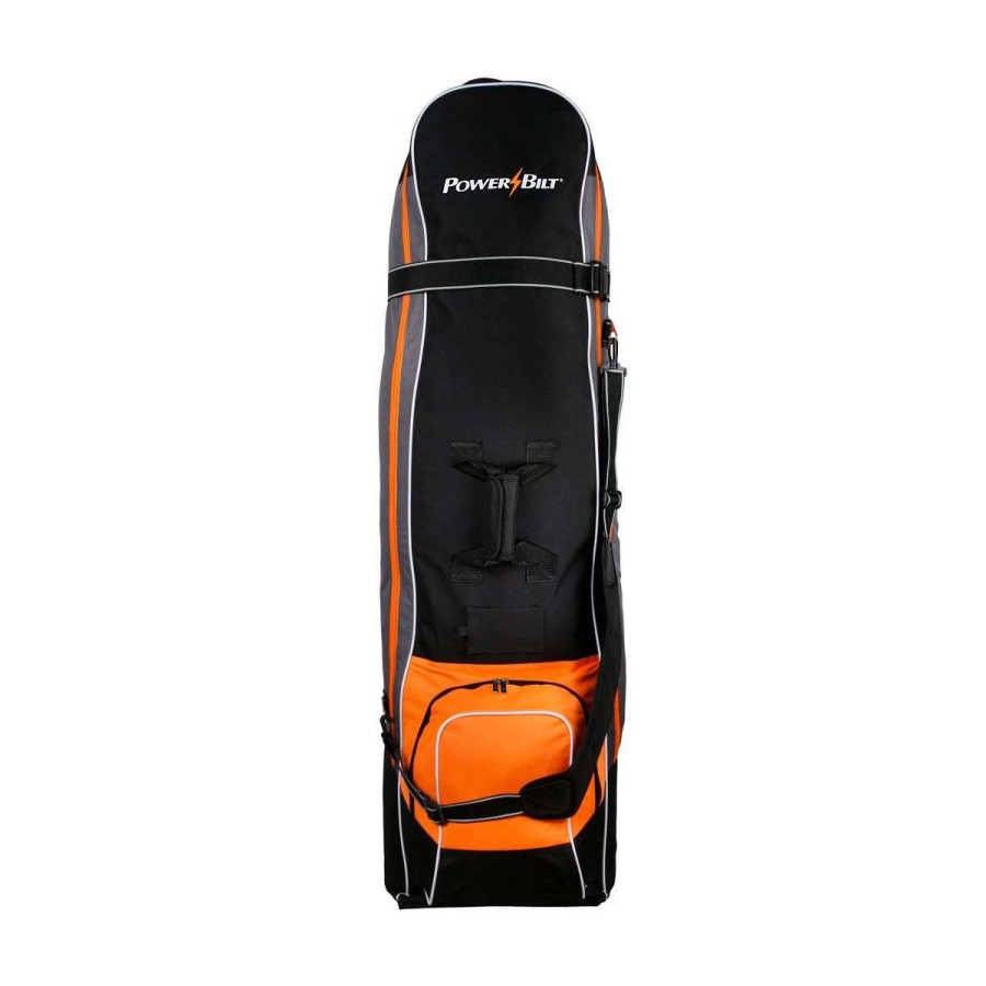 Accessories * | Powerbilt Tps Deluxe Wheeled Golf Travel Cover Black/Gray/Orange