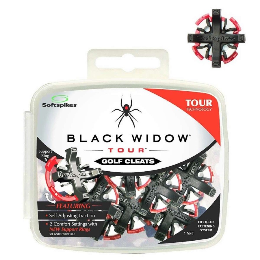 Accessories * | Softspikes Black Widow Tour Cleat Q-Fit (Clamshell)