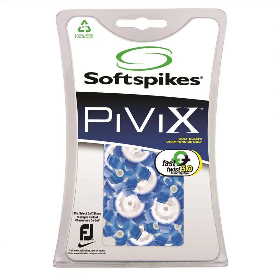 Accessories * | Softspikes Pivix Fast Twist 3.0 Golf Spikes Blue/White