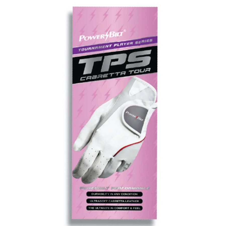 Accessories * | Powerbilt Tps Cabretta Tour Golf Glove Ladies