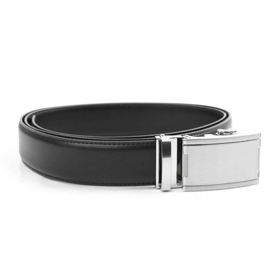 Accessories * | Tour Gear Custom Fit Golf Belt Black With Satin Silver Buckle (Gift Box)