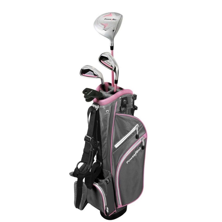 Golf Clubs * | Powerbilt Junior Girls' Ages 5-8 Pink Series Set Rh