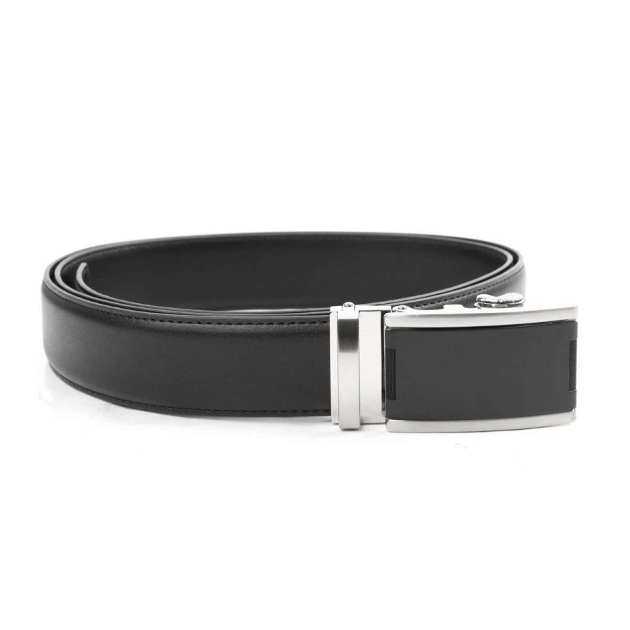 Accessories * | Tour Gear Custom Fit Golf Belt Black With Satin Black & Silver Buckle (Gift Box)