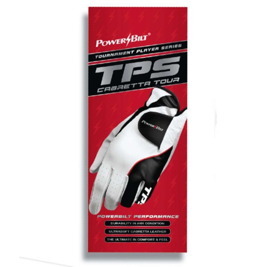 Accessories * | Powerbilt Tps Cabretta Tour Golf Glove Men'S