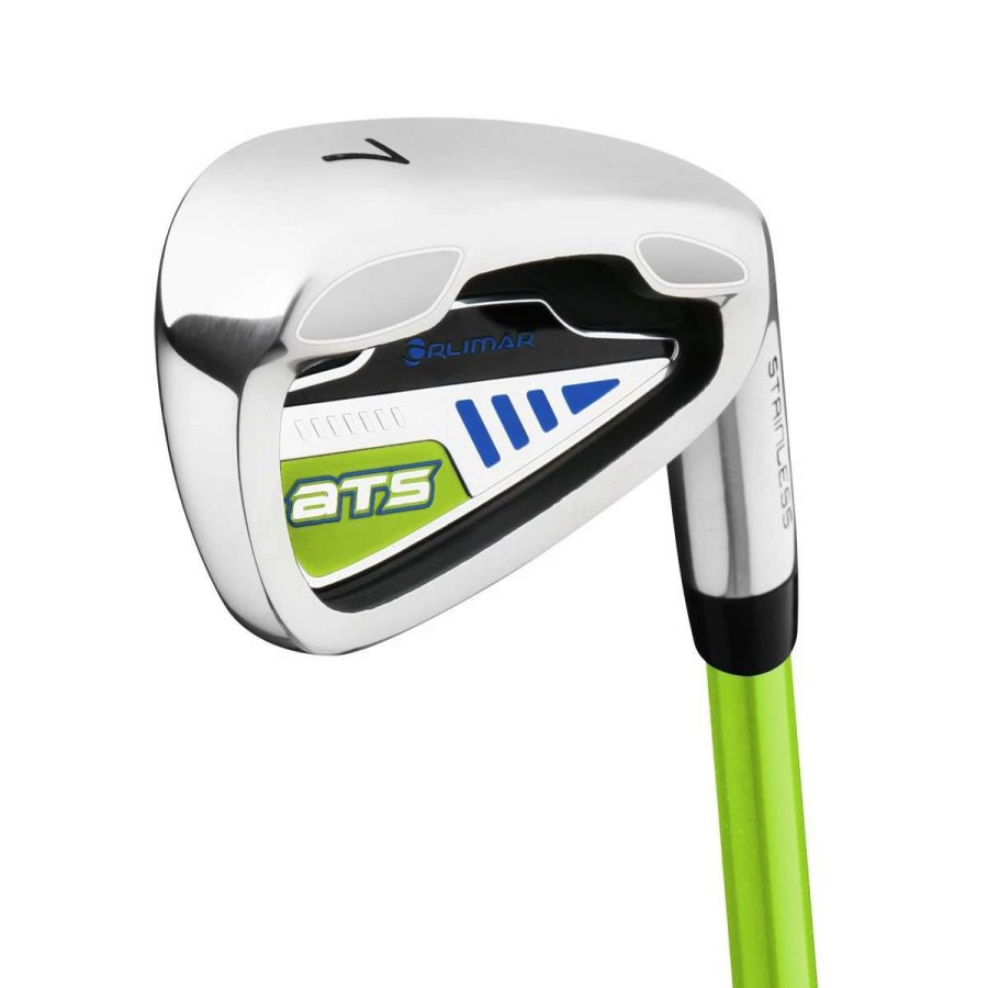 Golf Clubs * | Orlimar Ats Junior Boys' Lime/Blue Series #7 Iron (Ages 3-5)