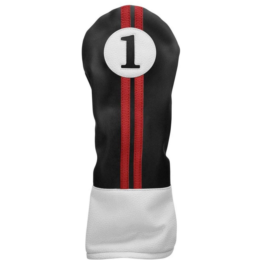 Accessories * | Sahara Retro Golf Headcover Black/Red/White