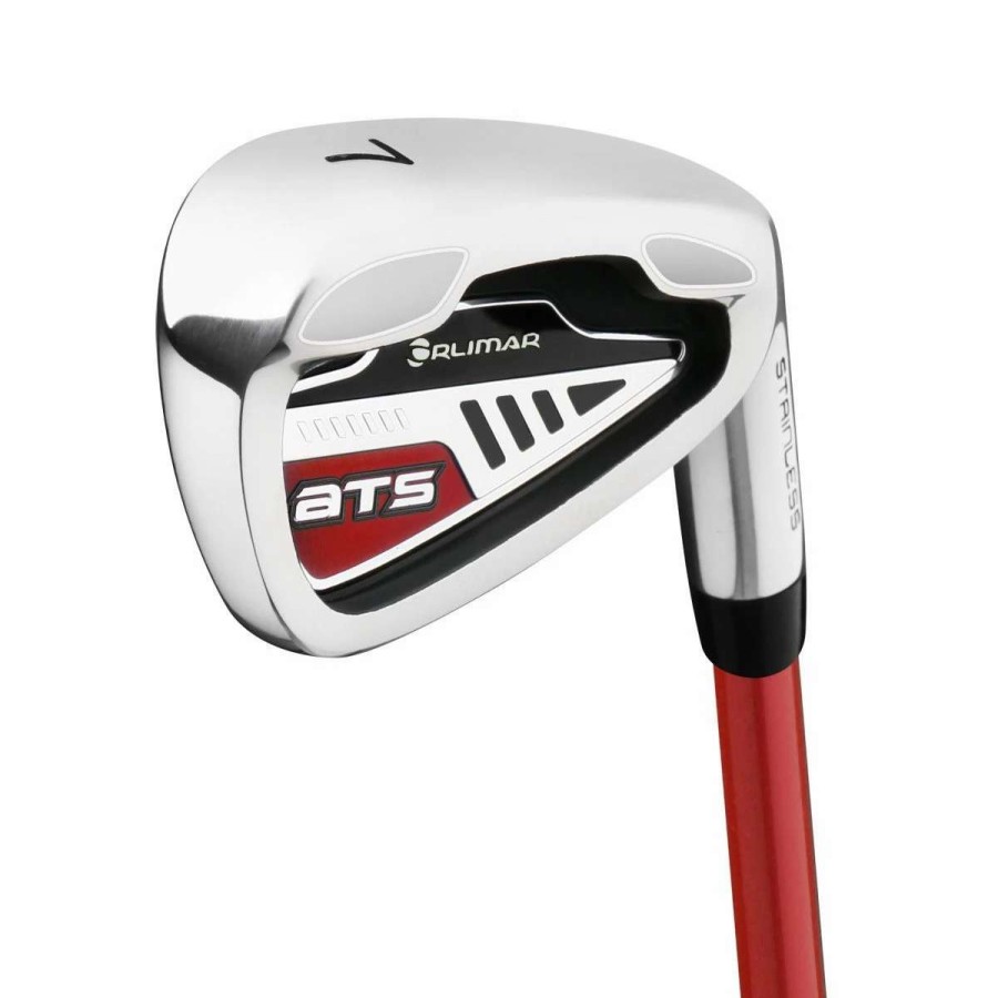 Golf Clubs * | Orlimar Ats Junior Boys' Red/Black Series #7 Iron (Ages 9-12)